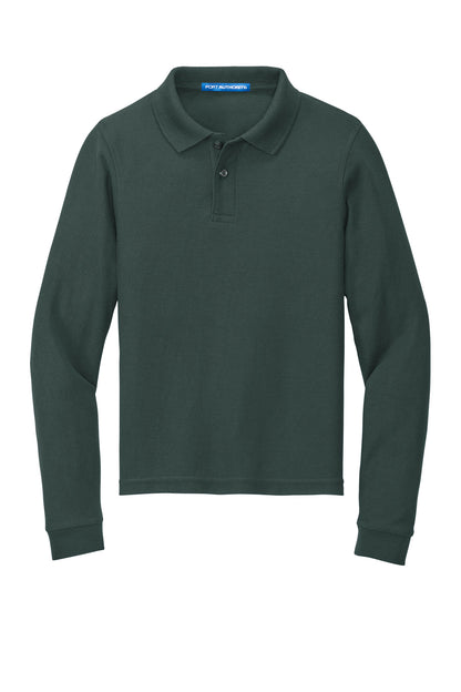 Port Authority Youth Long Sleeve Silk Touch Polo. Y500LS