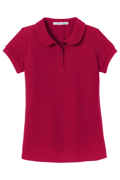 Port Authority Girls Silk Touch Peter Pan Collar Polo. YG503