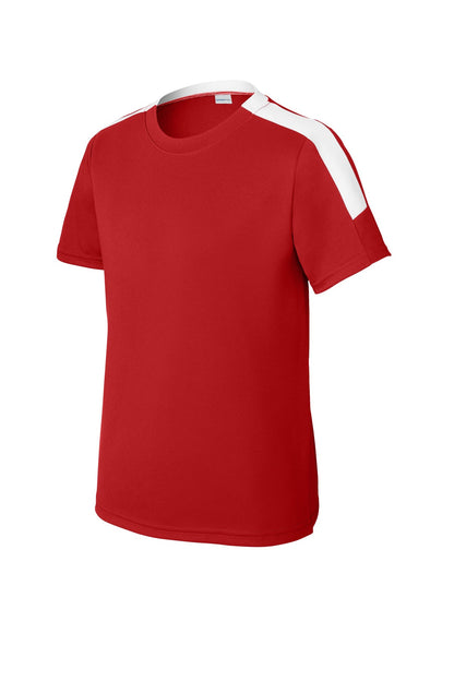 SanMar YST100_DEEPREDWHITE_Form_Front.jpg?v=1762275145