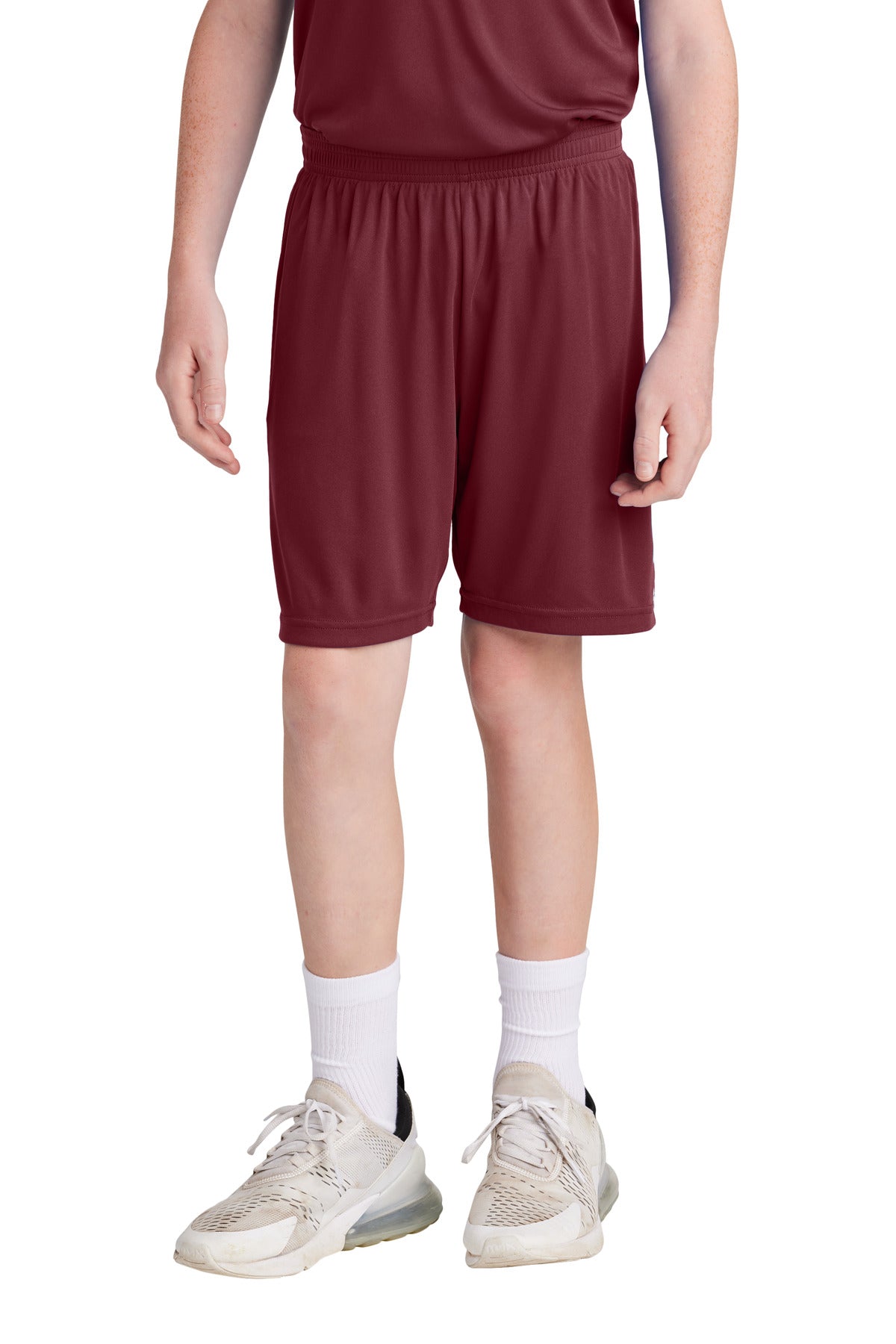 SanMar YST103_MAROONWHITE_Model_Front.jpg