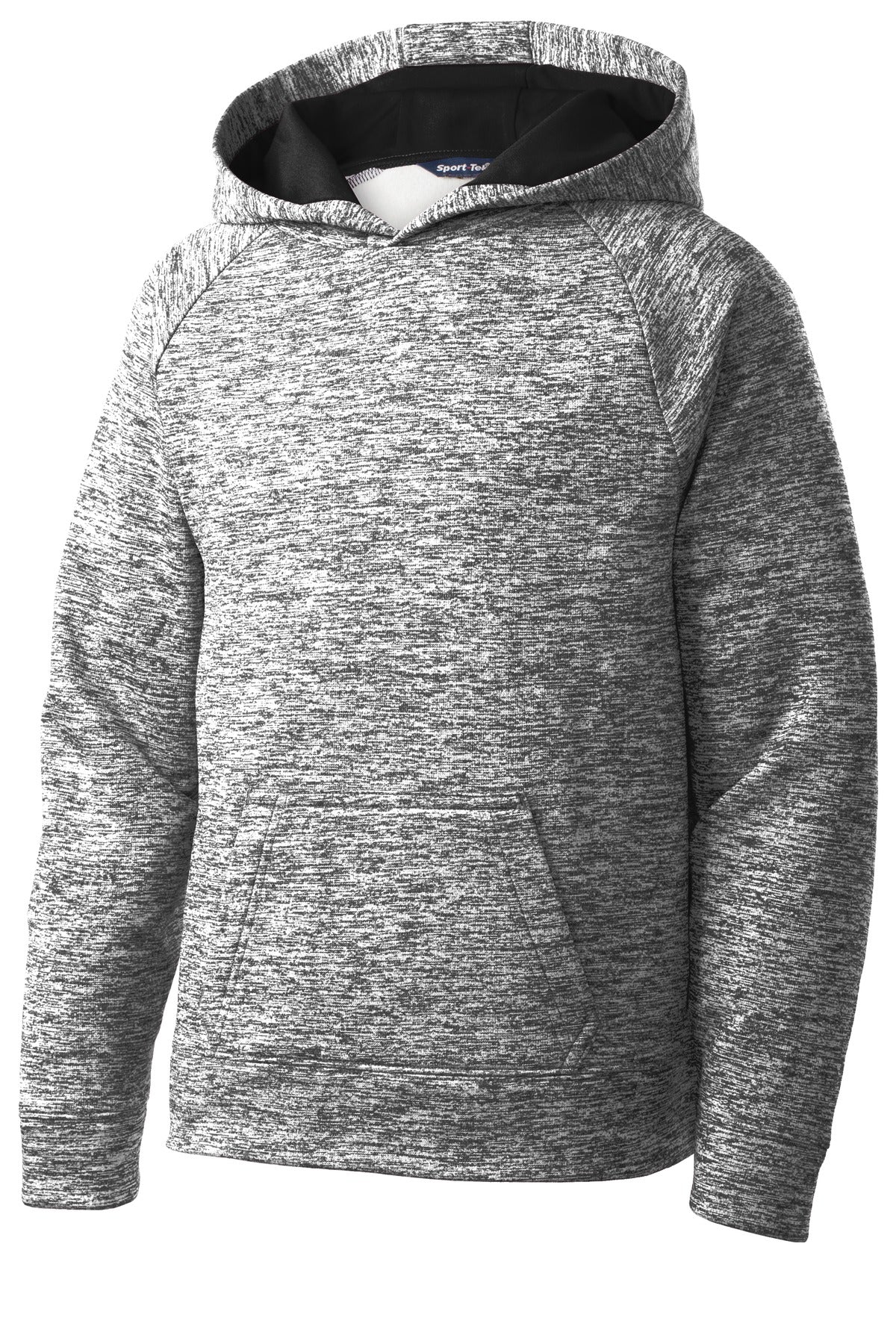Sport-Tek Youth PosiCharge Electric Heather Fleece Hooded Pullover. YST225