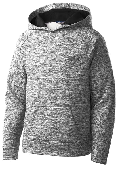 Sport-Tek Youth PosiCharge Electric Heather Fleece Hooded Pullover. YST225
