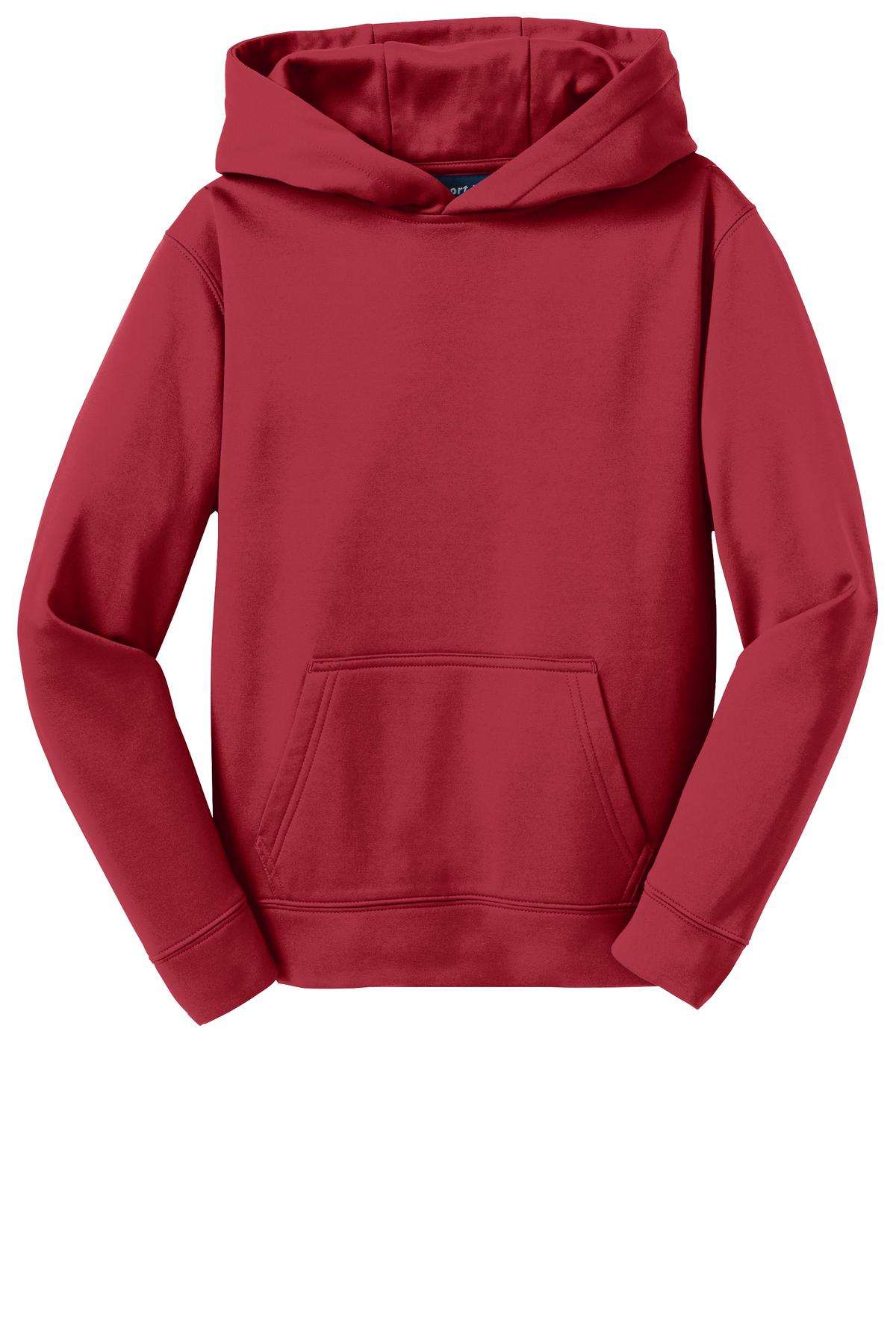 Sport-Tek Youth Sport-Wick Fleece Hooded Pullover. YST244