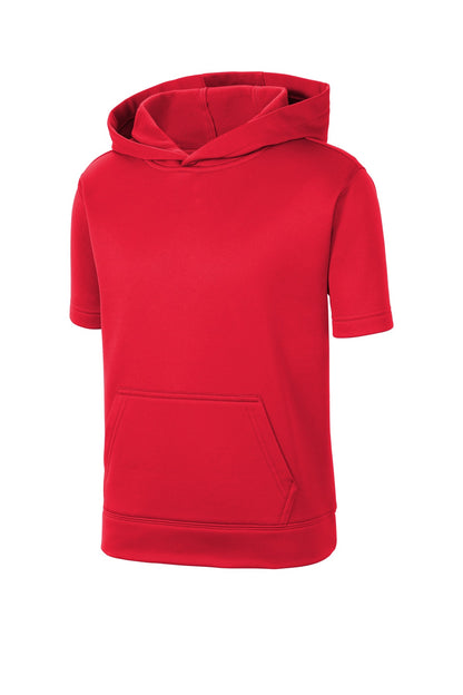 Sport-Tek Youth Sport-Wick Fleece Short Sleeve Hooded Pullover. YST251