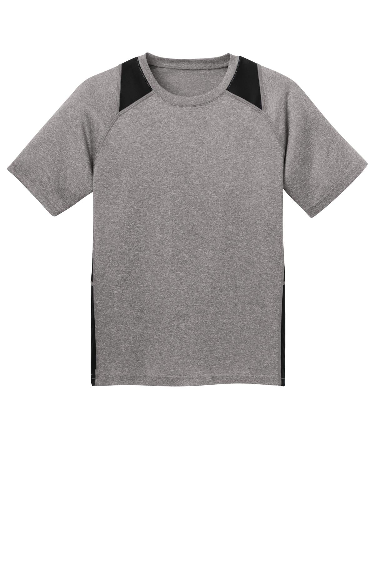 Sport-Tek Youth Heather Colorblock Contender Tee. YST361