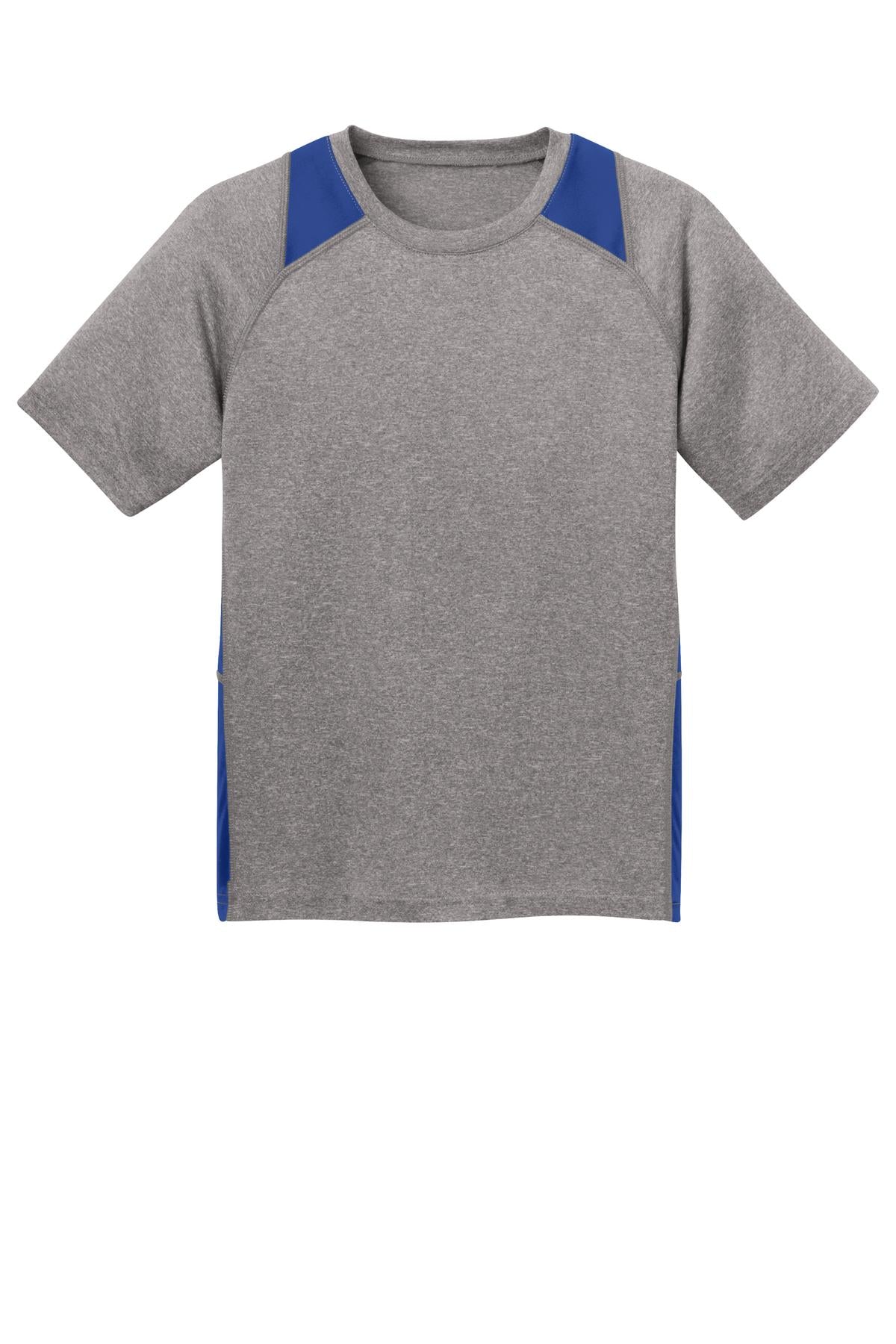 Sport-Tek Youth Heather Colorblock Contender Tee. YST361