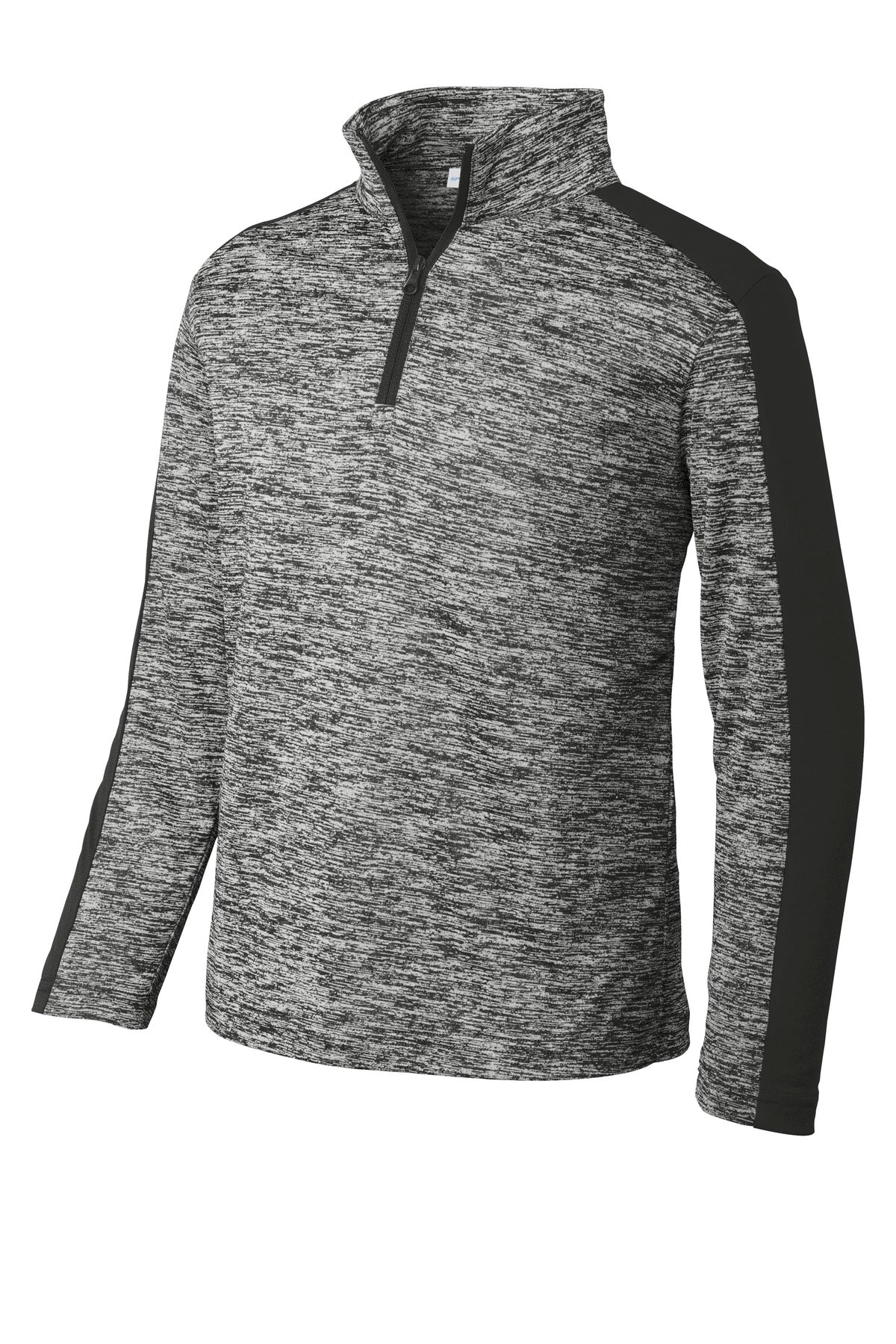 Sport-Tek Youth PosiCharge Electric Heather Colorblock 1/4-Zip Pullover. YST397