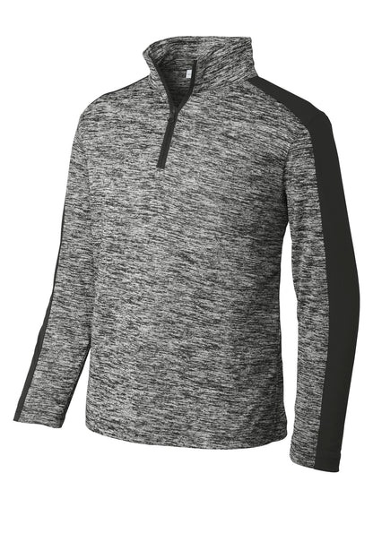 Sport-Tek Youth PosiCharge Electric Heather Colorblock 1/4-Zip Pullover. YST397