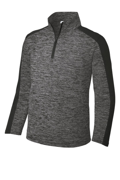 Sport-Tek Youth PosiCharge Electric Heather Colorblock 1/4-Zip Pullover. YST397