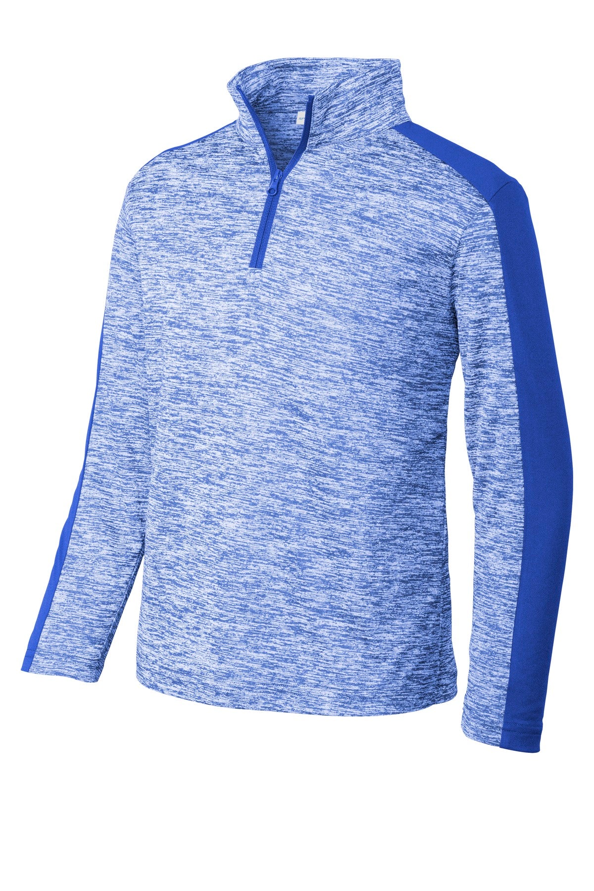 Sport-Tek Youth PosiCharge Electric Heather Colorblock 1/4-Zip Pullover. YST397