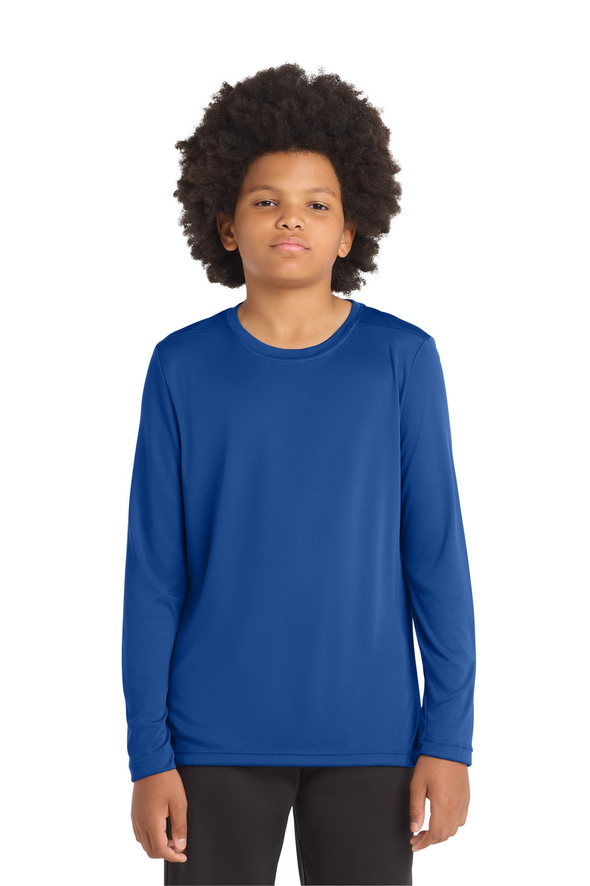 SanMar YST420LS_trueroyal_model_front.jpg