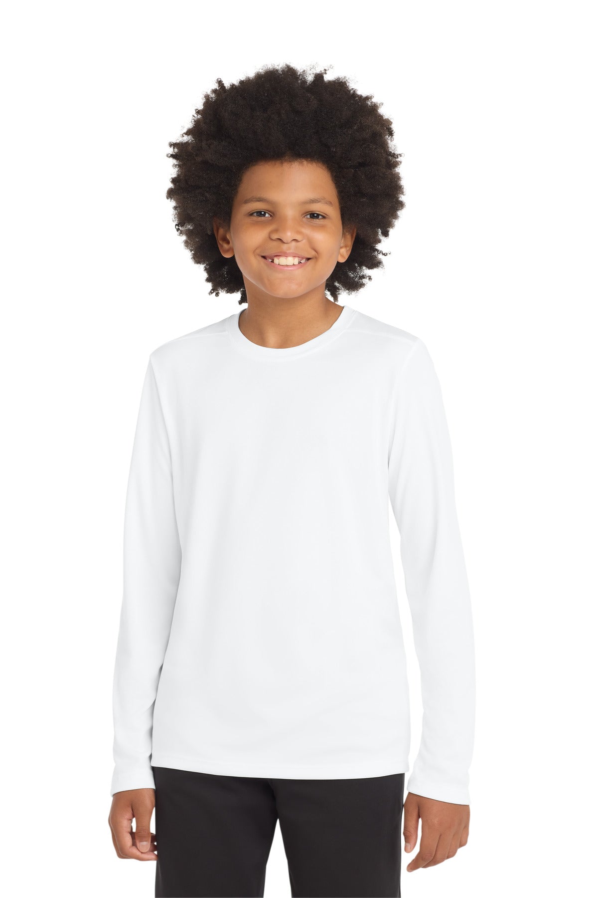 SanMar YST420LS_white_model_front.jpg
