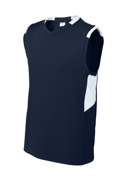 Sport-Tek Youth Club Sleeveless V-Neck YST441