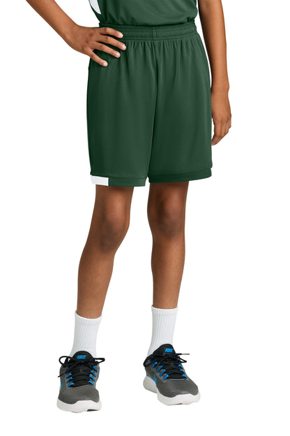 SanMar YST4420_forestgreenwhite_model_front.jpg