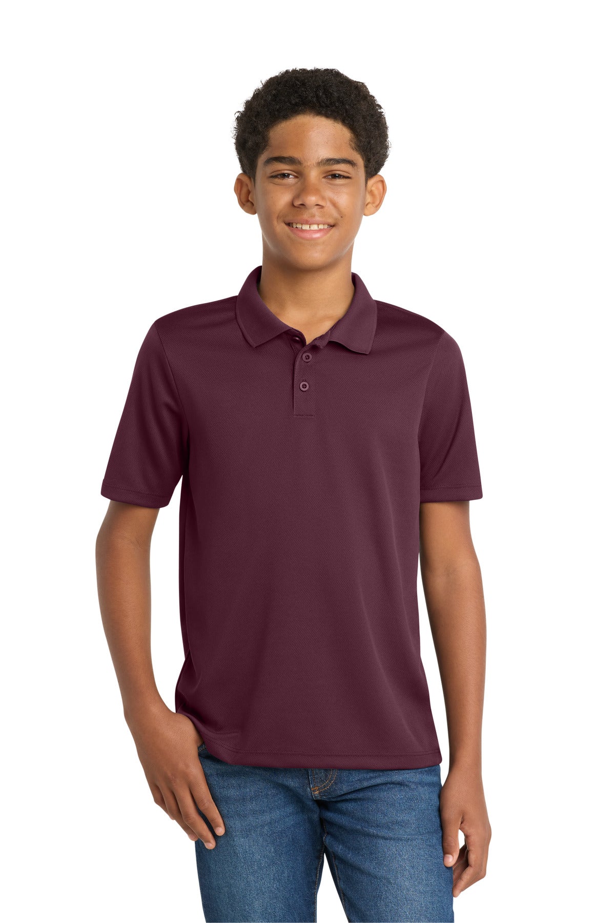 SanMar YST640_maroon_model_front.jpg
