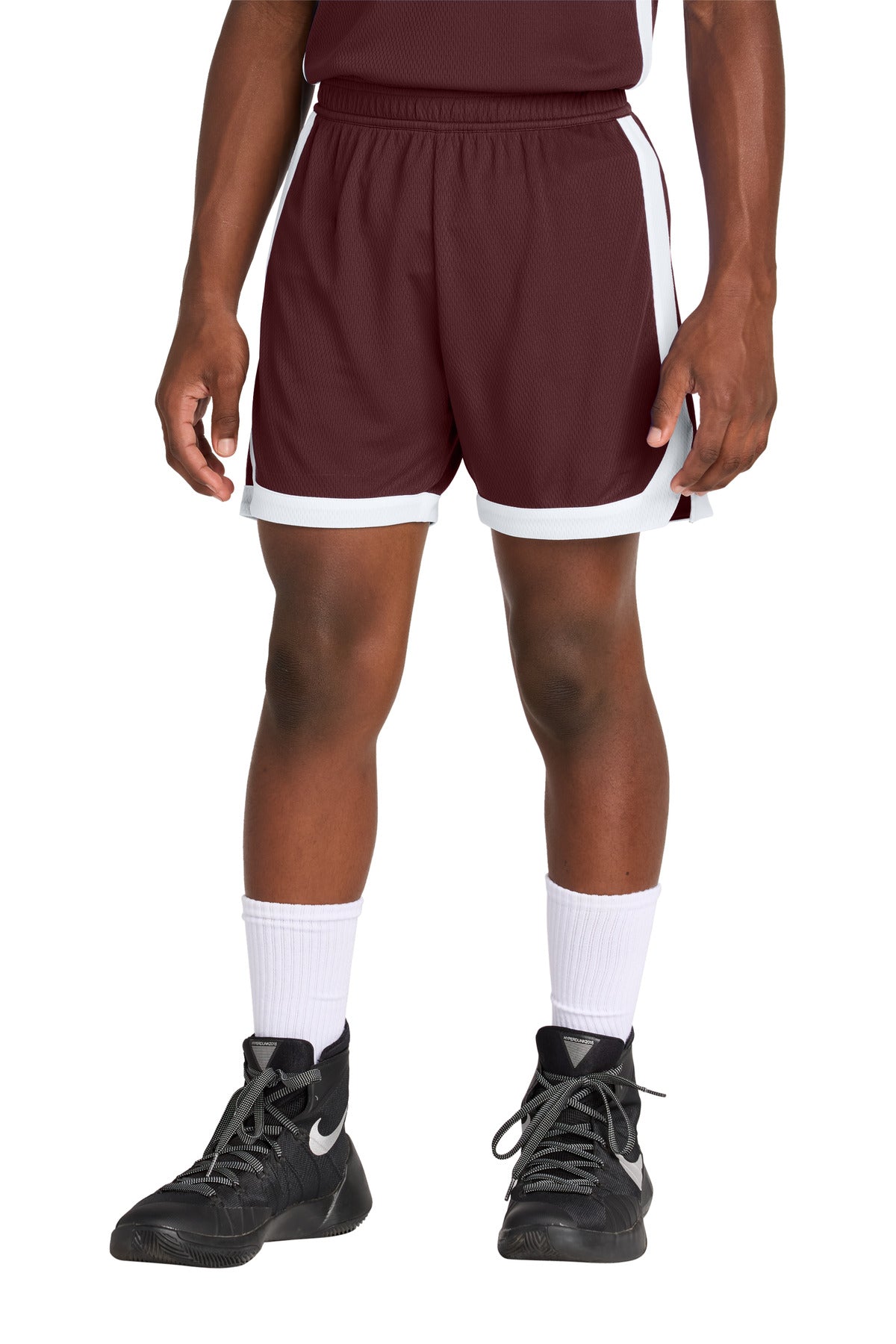 SanMar YST901_maroonwhite_model_front.jpg