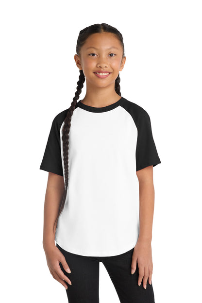 SanMar YT201_whiteblack_model_front.jpg