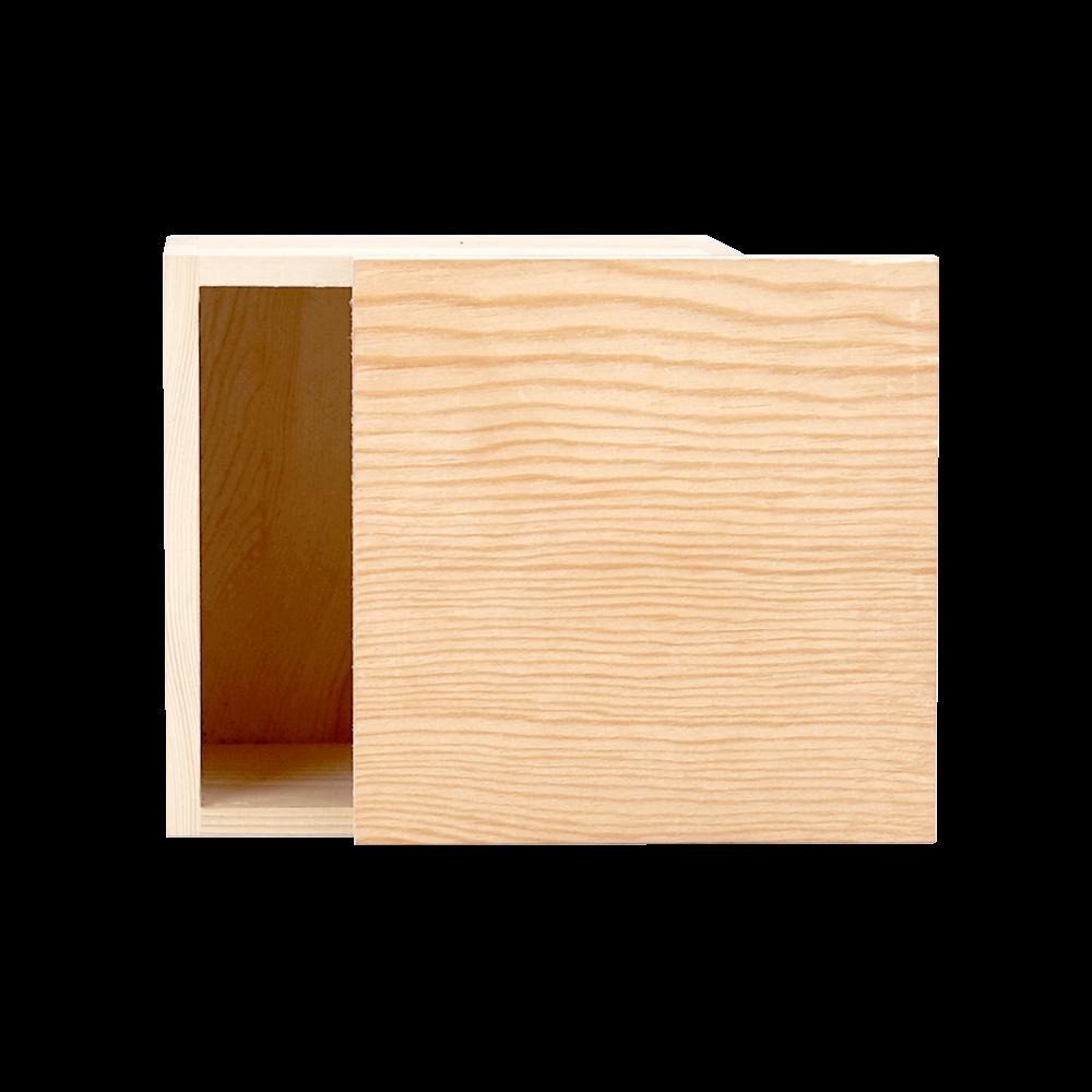 4" x 4" Small Square Wooden Box
