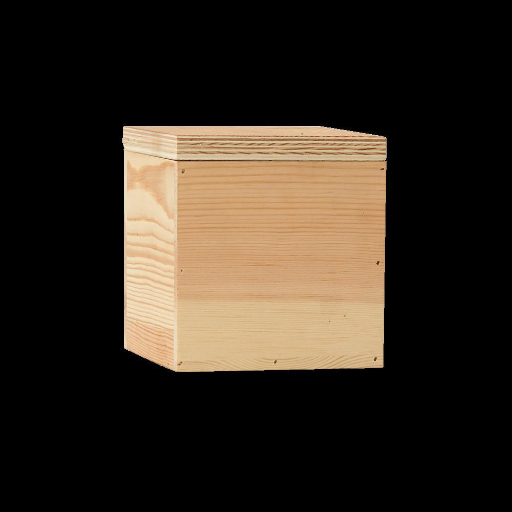 4" x 4" Small Square Wooden Box