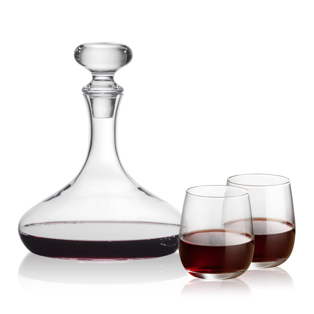 Stratford Decanter & Crestview Stemless Wine