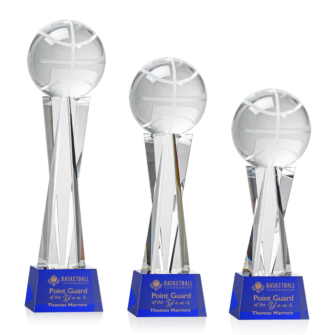 Basketball Award on Grafton Base - Blue