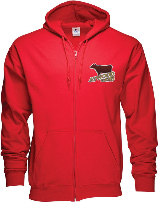 ZIPPERED HOODIE 50/50 EMBROIDERED