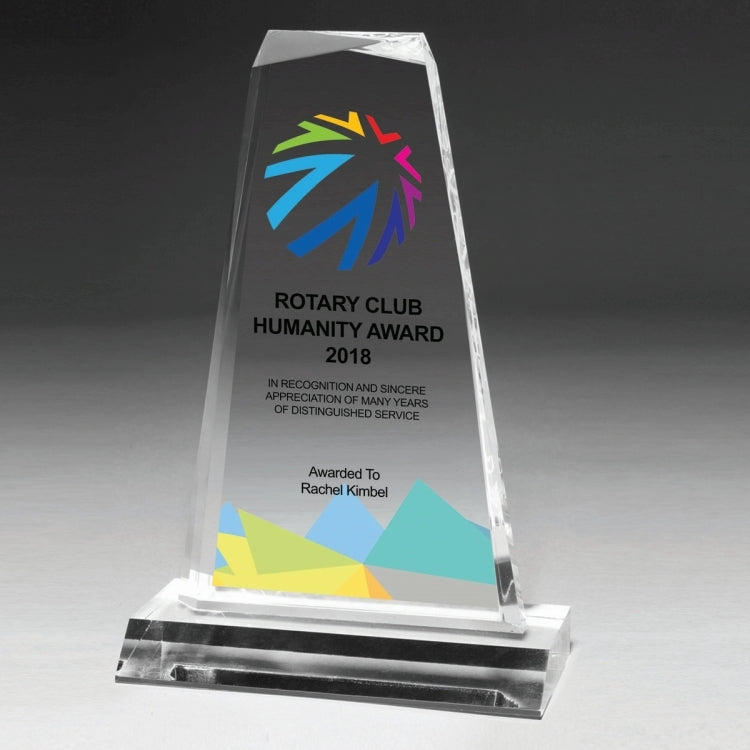 Multi-Faceted Acrylic Award - 8 3/4" - Laser Engraved