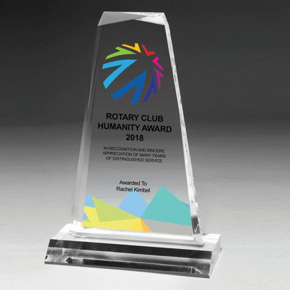 Multi-Faceted Acrylic Award - 8 3/4" - Laser Engraved
