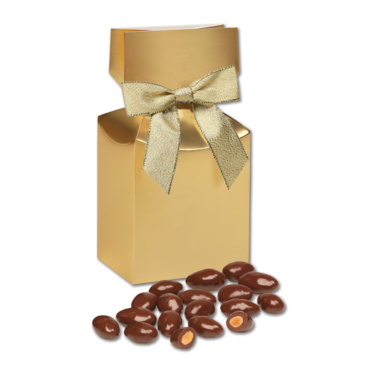 Chocolate Covered Almonds in Gold Premium Delights Gift Box