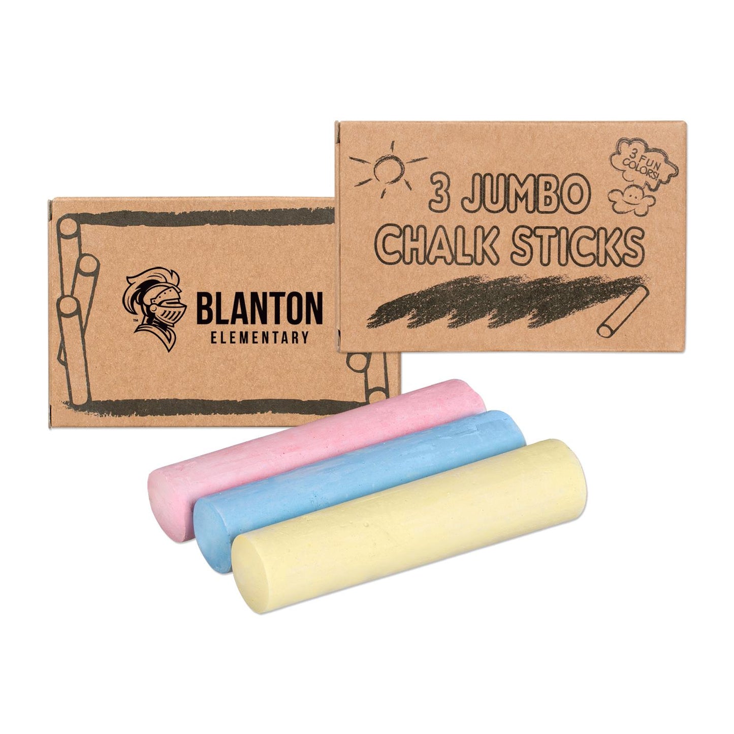 3 Pack Jumbo Sidewalk Chalk