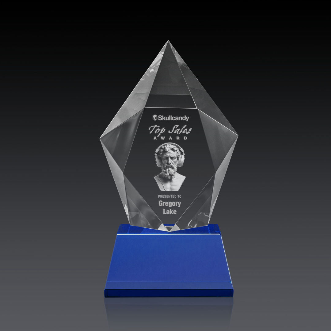 Devron 3D Award on Base - Blue