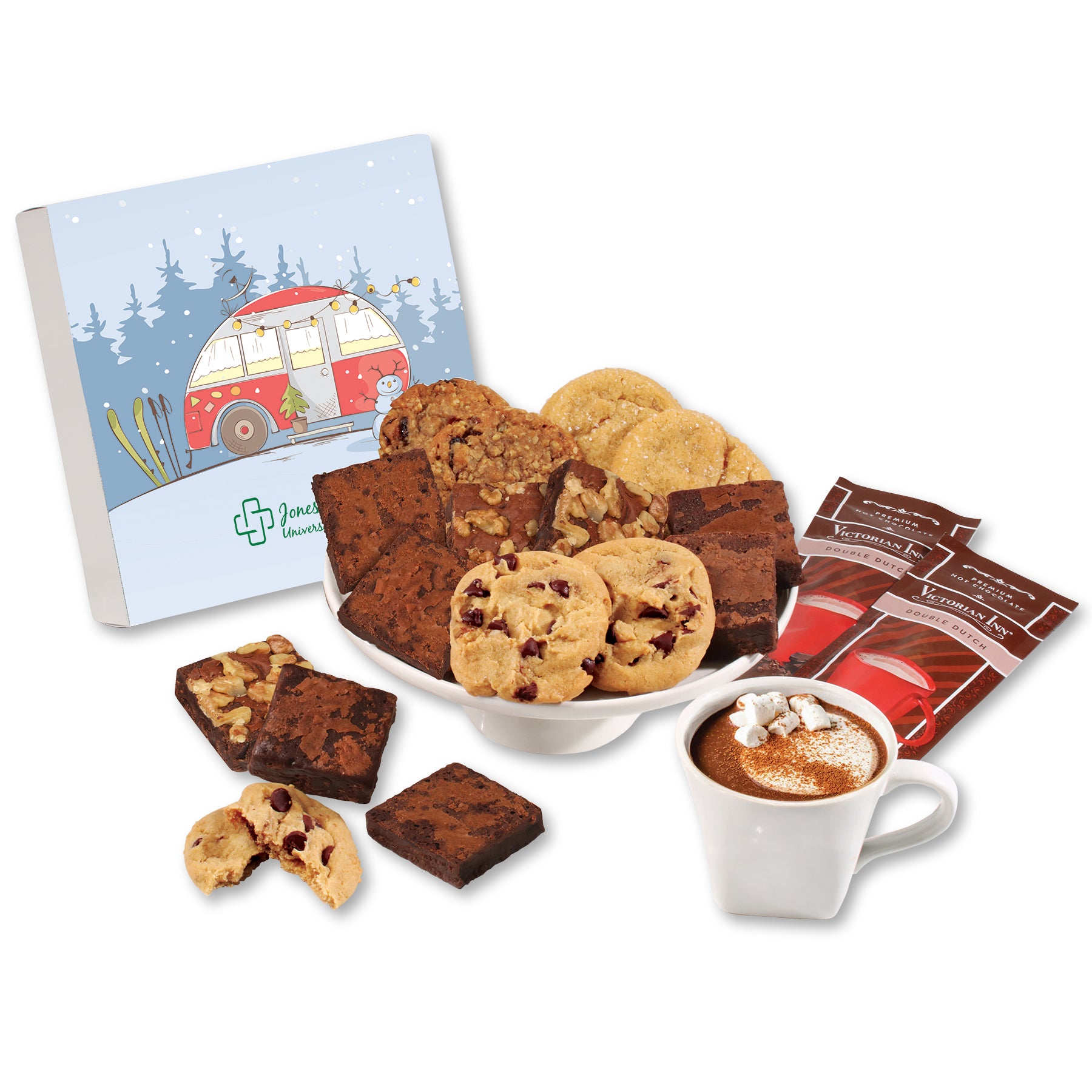 Gourmet Cookie & Brownie Gift Box with Camper Sleeve