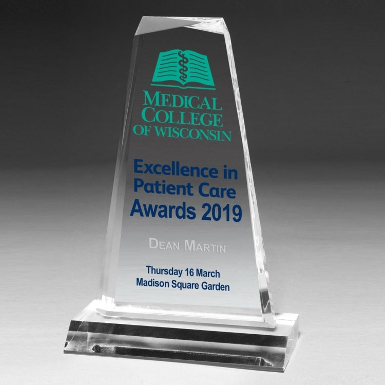 Multi-Faceted Acrylic Award - 8 3/4" - Laser Engraved