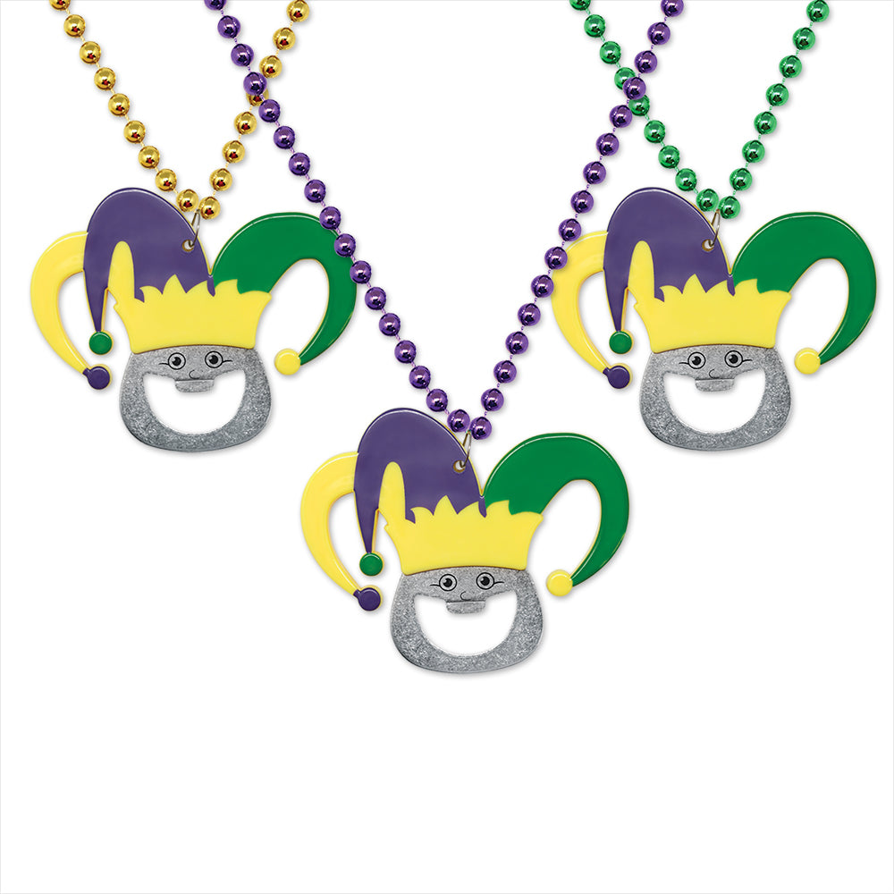 Mardi Gras Bottle Opener Beads