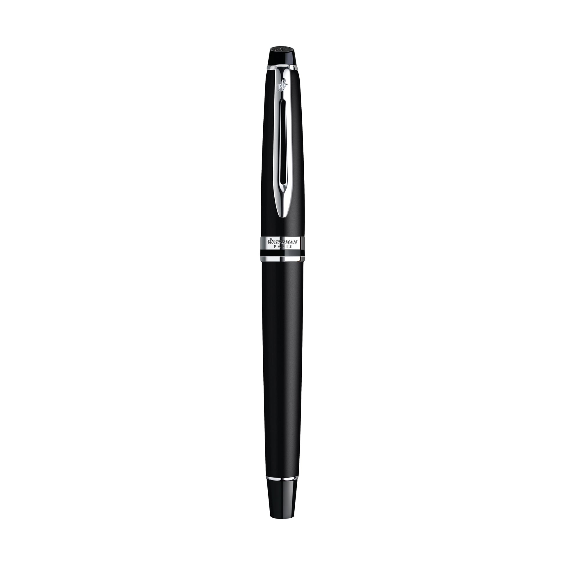 Black - Silver Trim Waterman Expert Rollerball