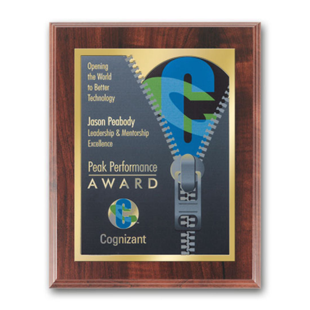 SpectraPrint™ Plaque - Walnut Gold