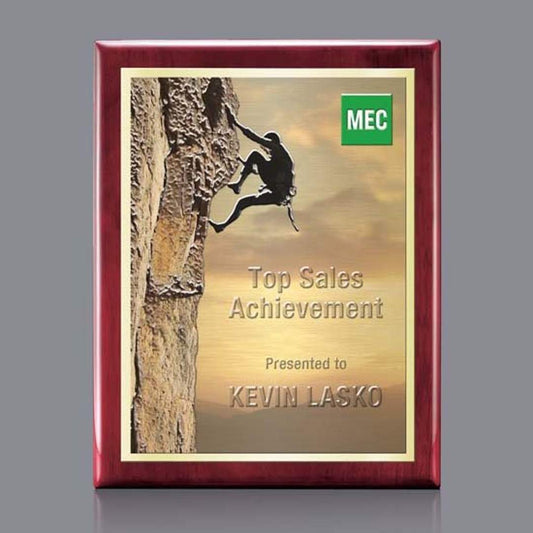 Oakleigh VividPrint™ 3D Plaque - Rosewood/Gold