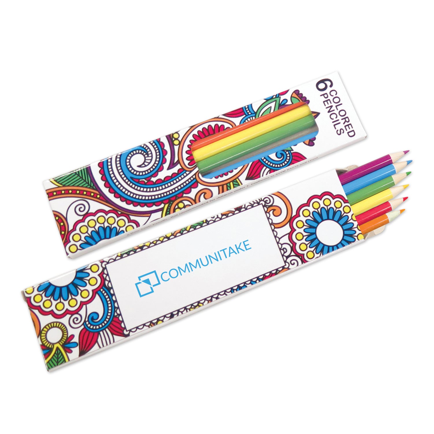 Multicolor 6 Pack Colored Pencils