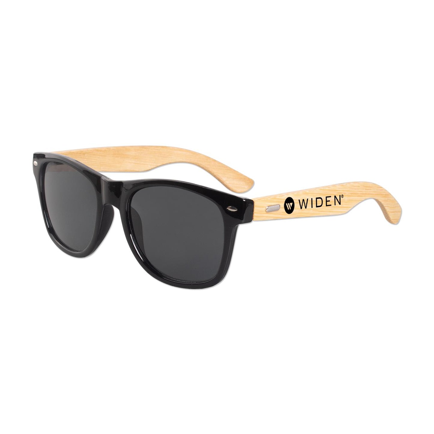 Black/Natural Iconic Bamboo Arm Sunglasses