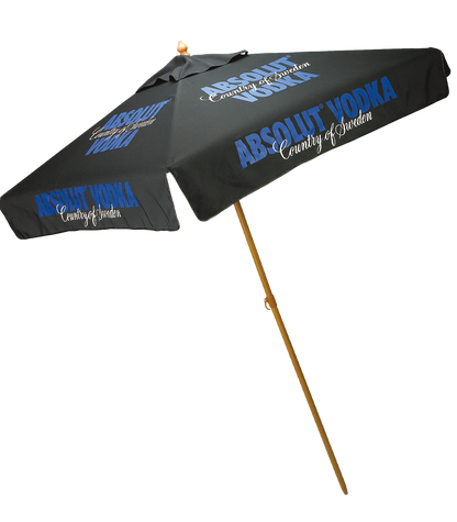 Black 7' Square Market Umbrella