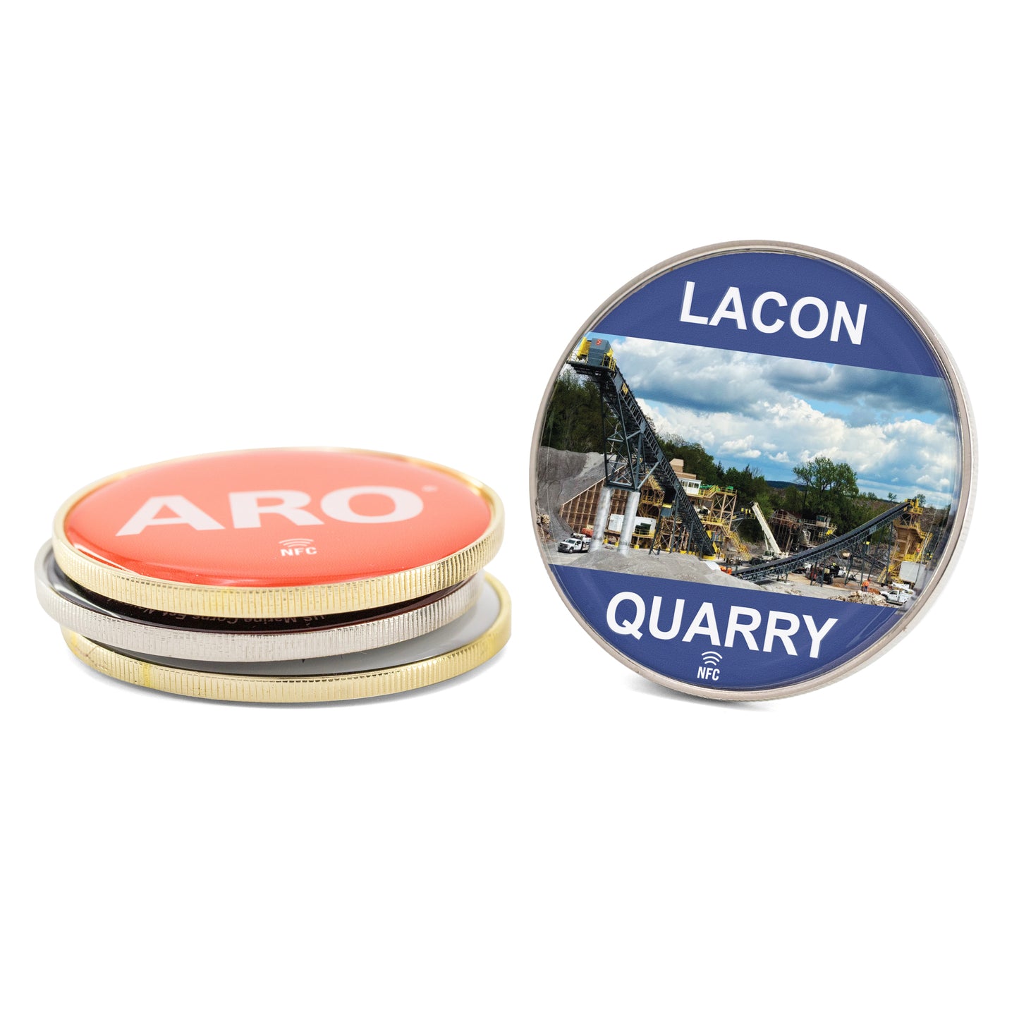 NFC Challenge Coin w/ Coin Edge (2")