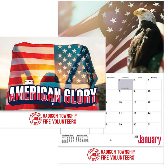 AMERICAN GLORY STAPLED WALL CALENDAR