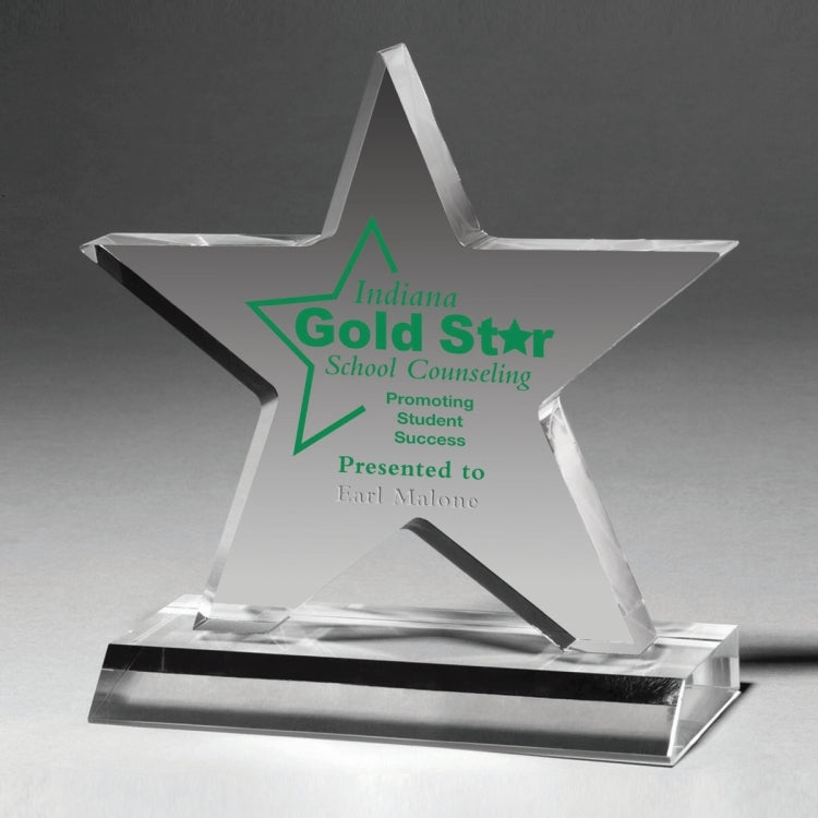 Large Star Award - Laser Engraved