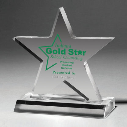 Large Star Award - Laser Engraved