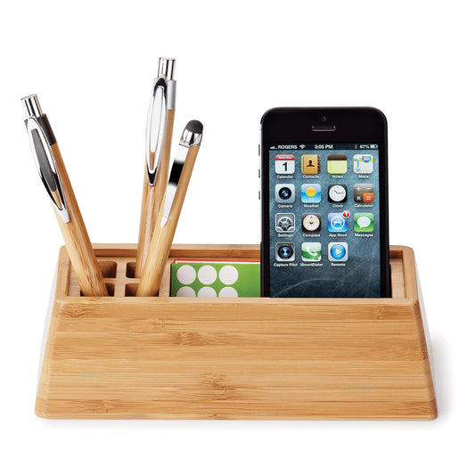 Bamboo desktop organizer