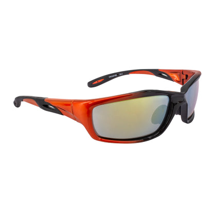 Infinity Premium Safety Eyewear - Orange/Black Frame - Gold Mirror Lens