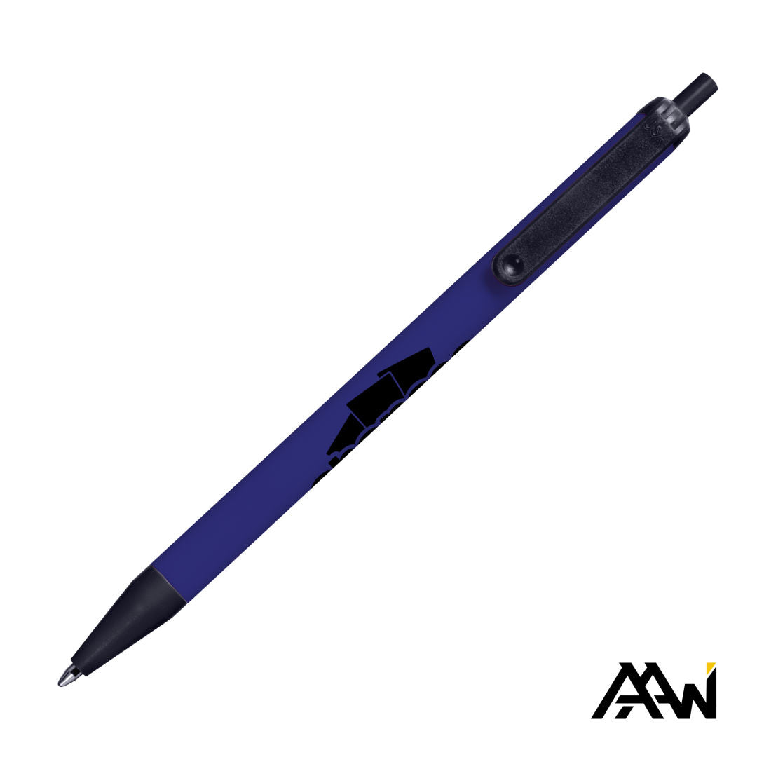 Value Slim Pen w/Glossy Colored Barrel - Matte Black Accent