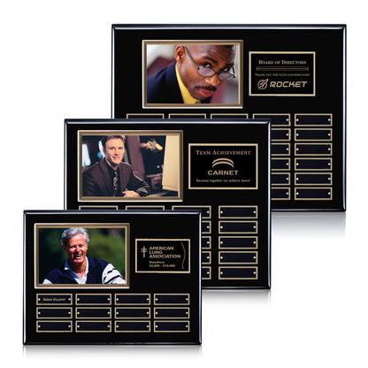 Photo (Horiz) P/Plaque - Black/Gold