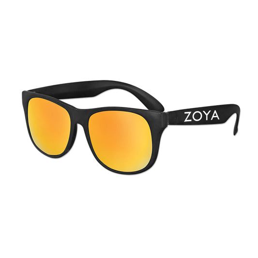 Classic Black Frame Mirror Lens Sunglasses