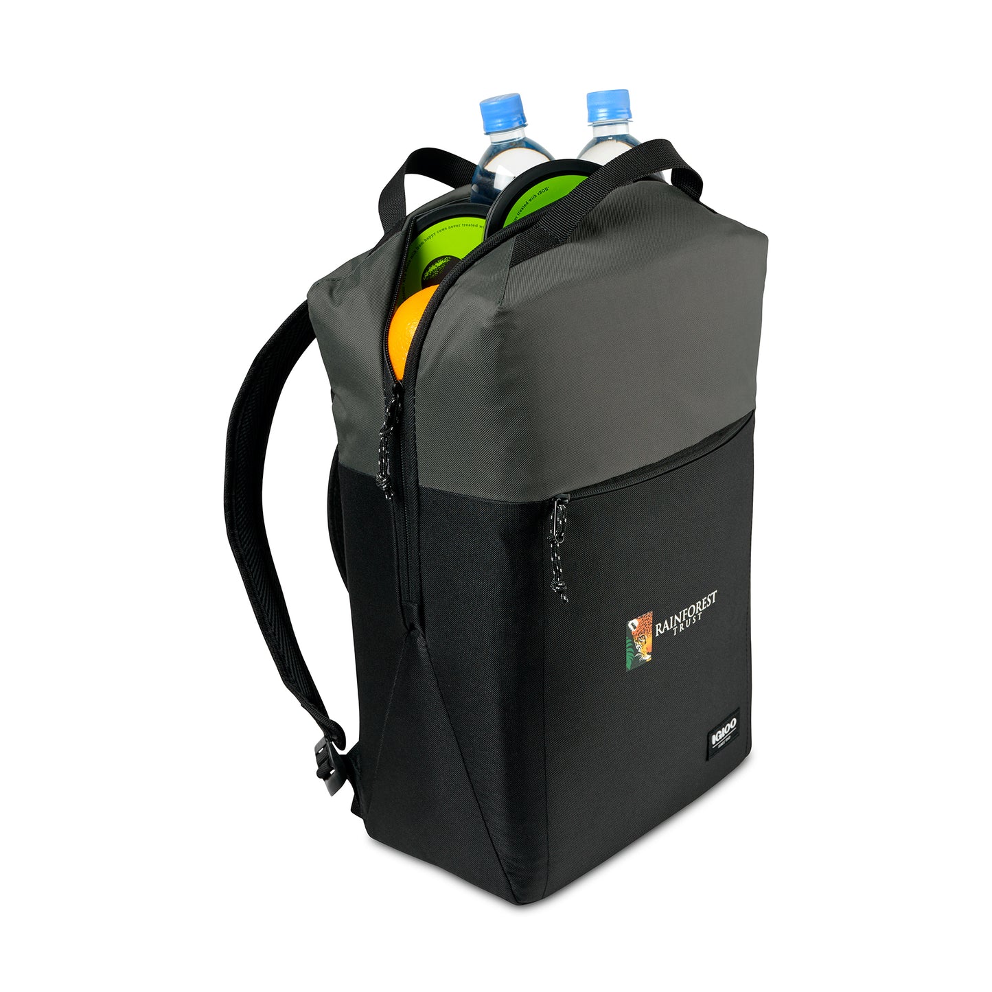 Black-Dark Grey Igloo® Fundamentals Lotus Backpack Cooler